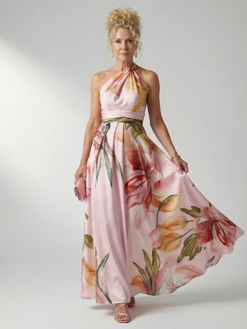 Amiel | Vestido Maxi con Estampado Floral