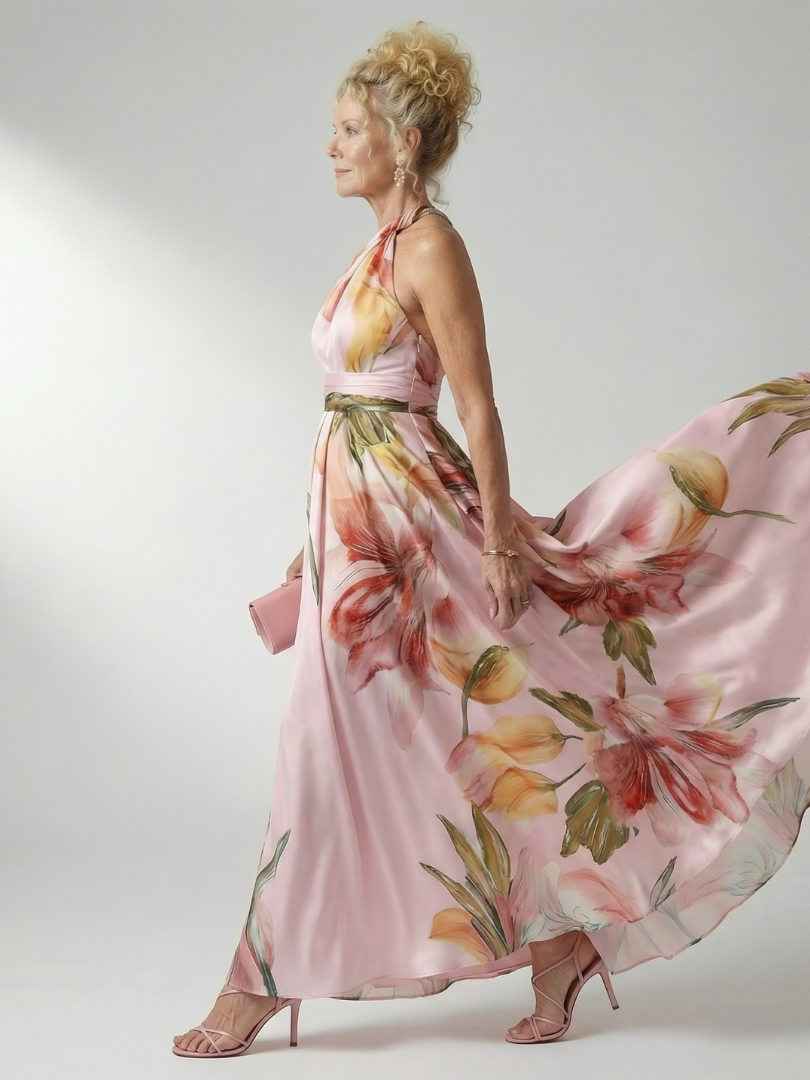 Amiel | Vestido Maxi con Estampado Floral
