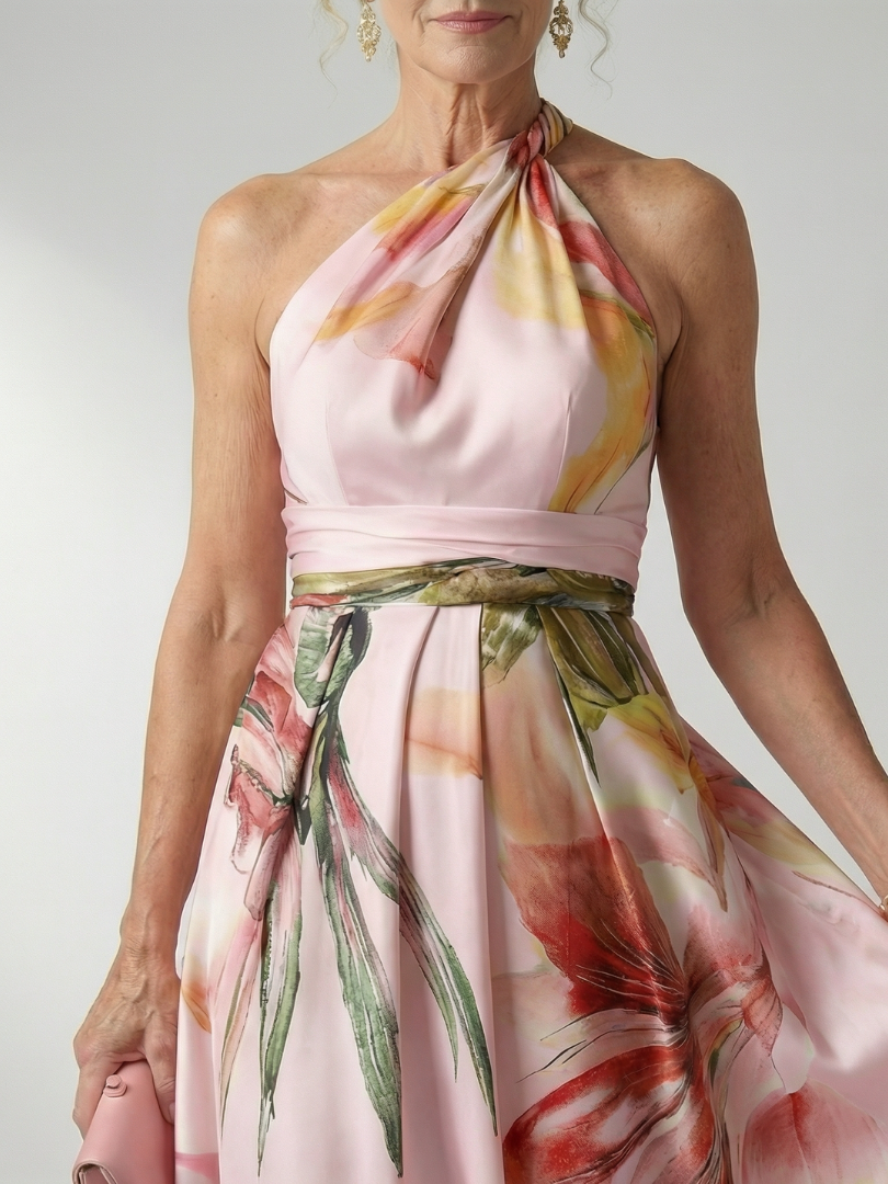 Amiel | Vestido Maxi con Estampado Floral
