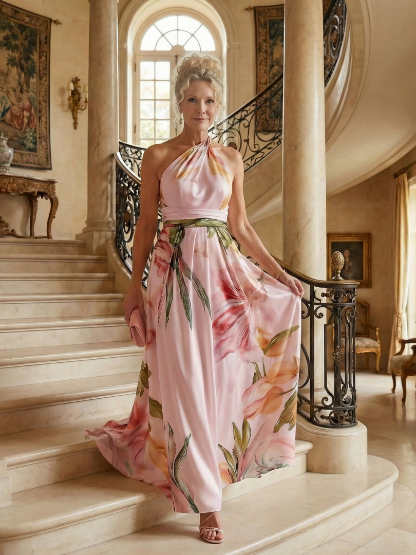 Amiel | Vestido Maxi con Estampado Floral