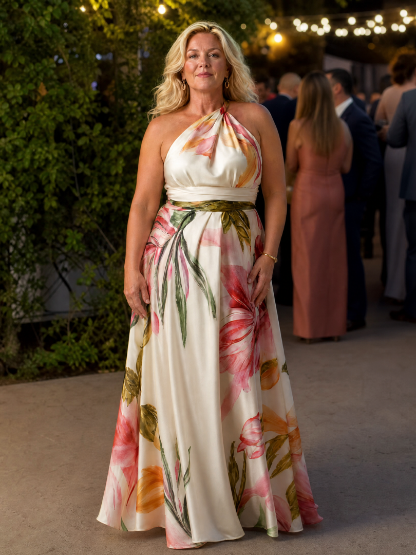 Amiel | Vestido Maxi con Estampado Floral