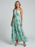 Portia | Vestido Midi Plisado Floral