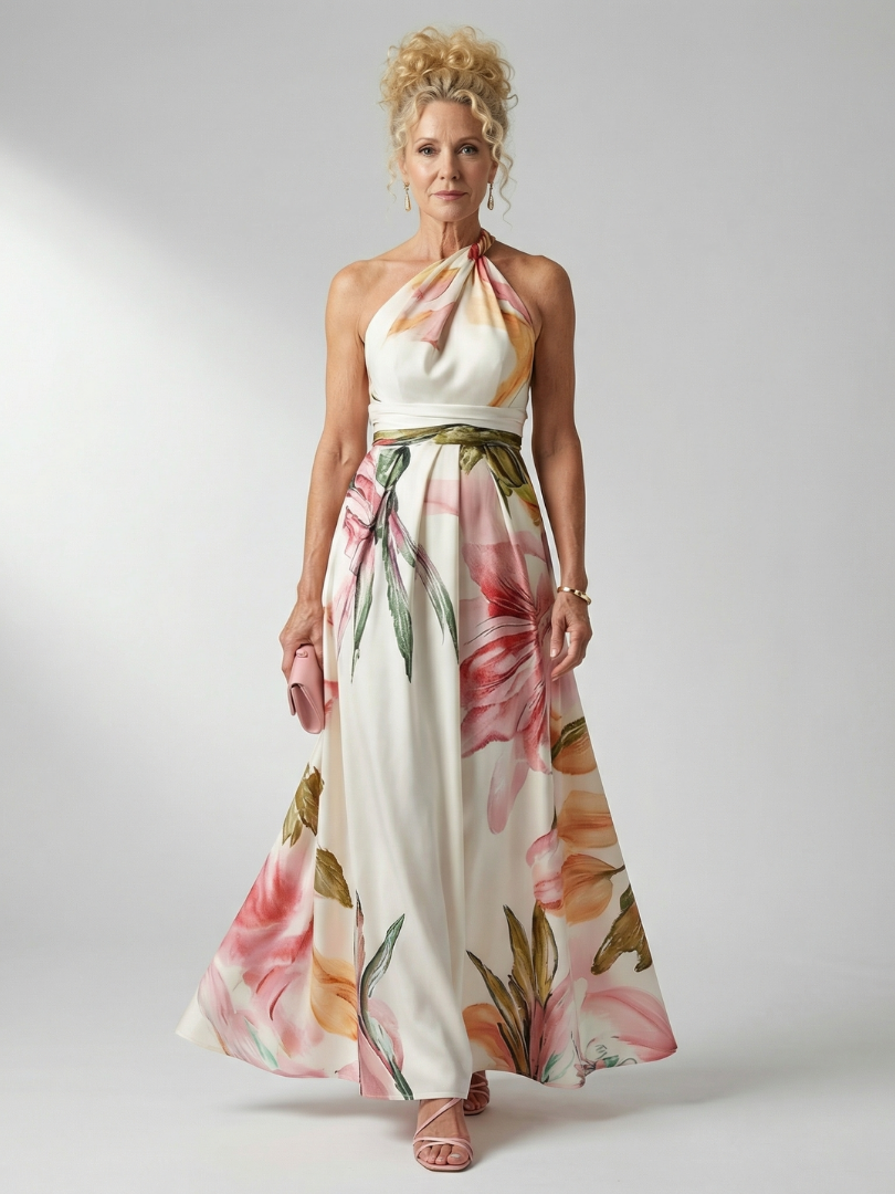 Amiel | Vestido Maxi con Estampado Floral