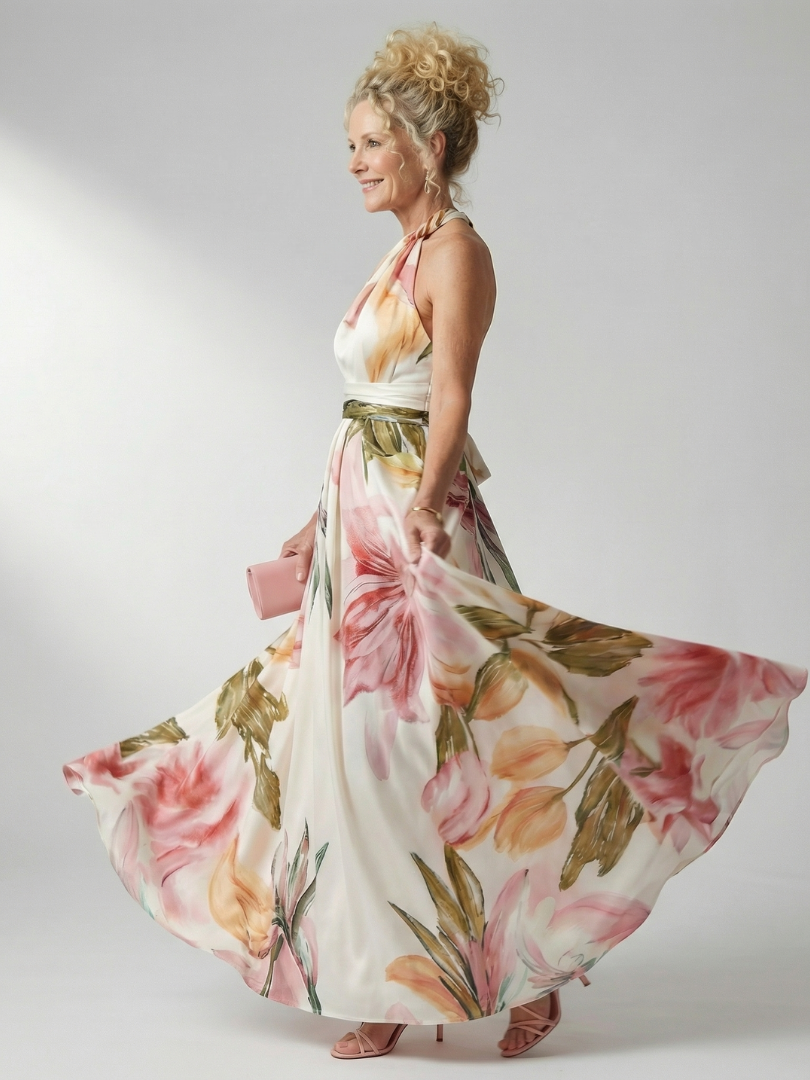 Amiel | Vestido Maxi con Estampado Floral