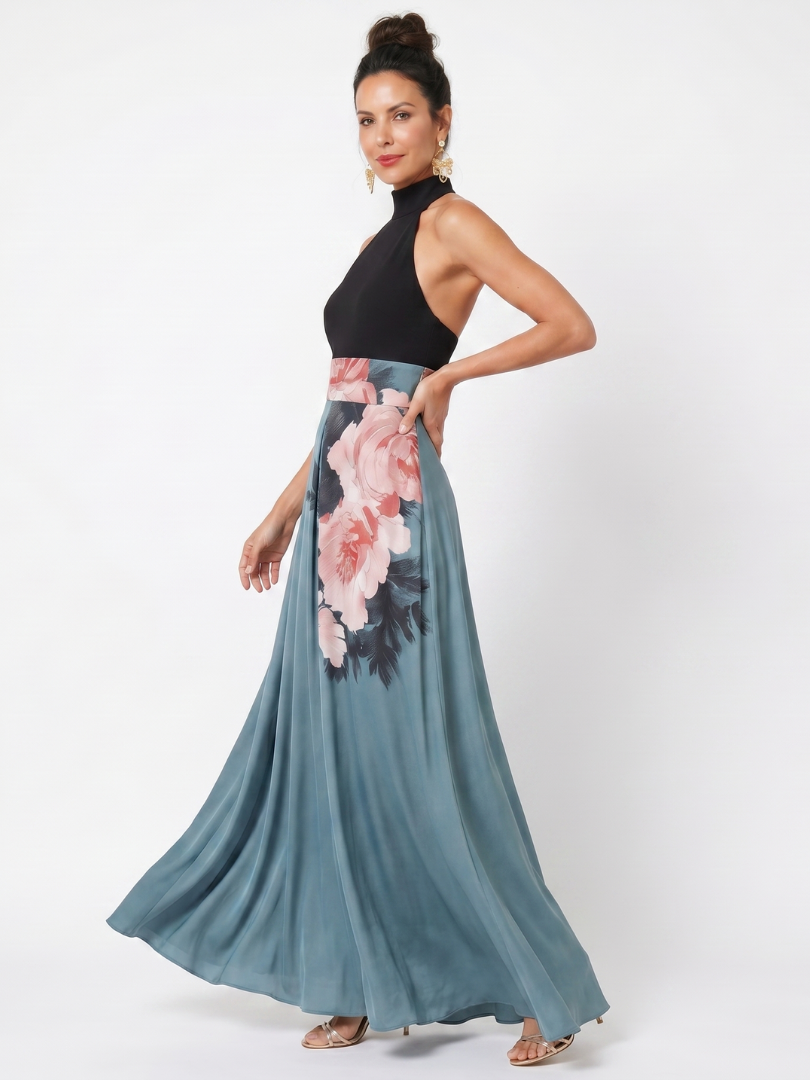 Olympas | Vestido Maxi Floral Elegante