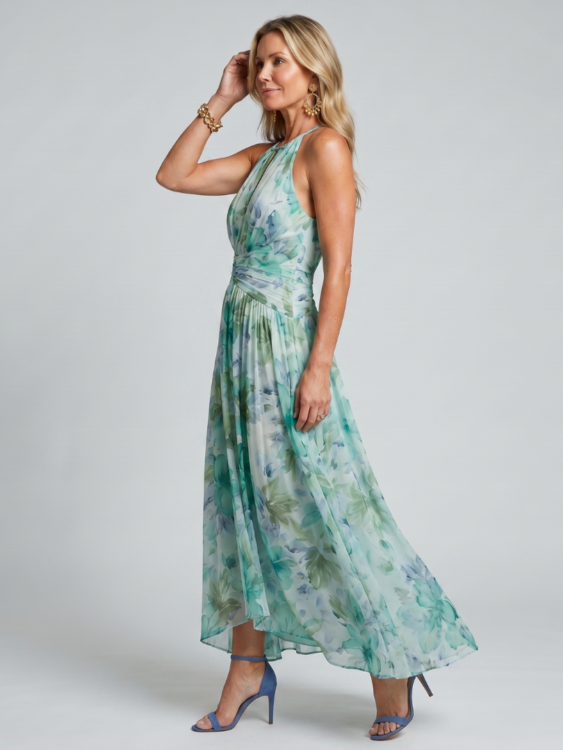 Portia | Vestido Midi Plisado Floral