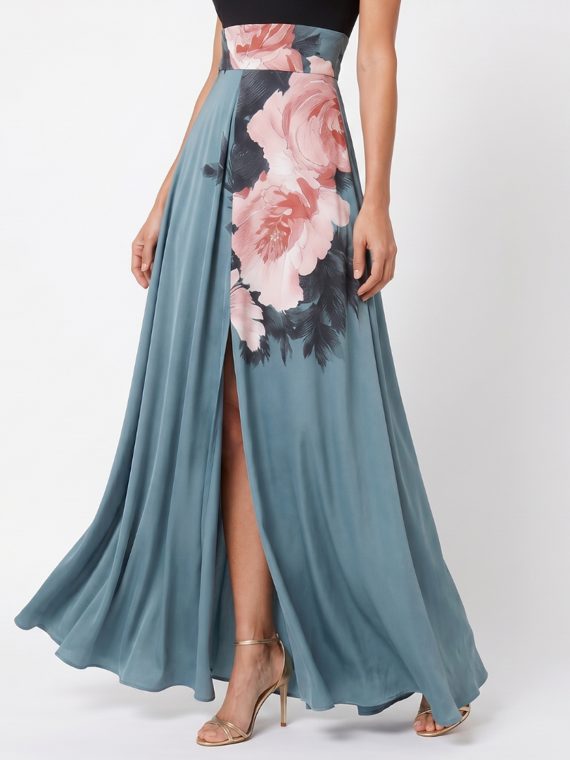 Olympas | Vestido Maxi Floral Elegante