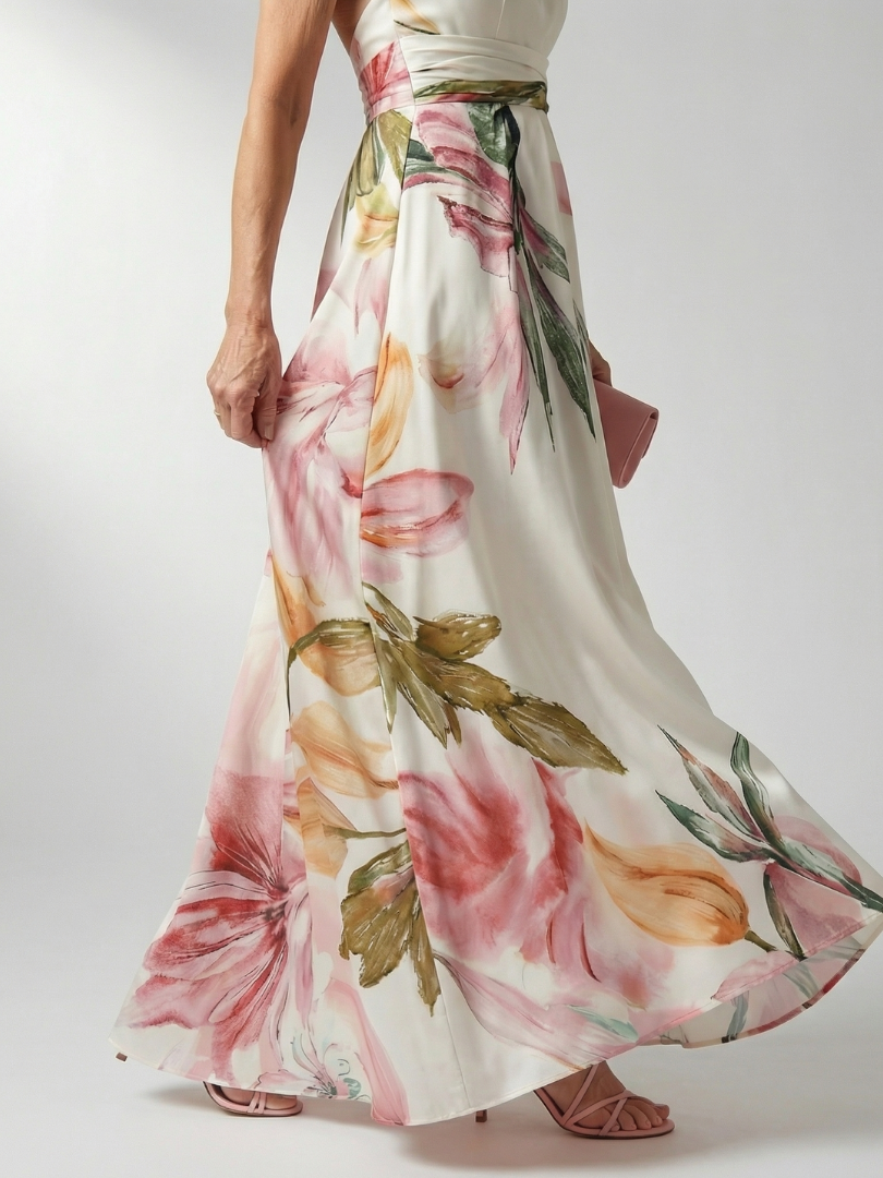 Amiel | Vestido Maxi con Estampado Floral