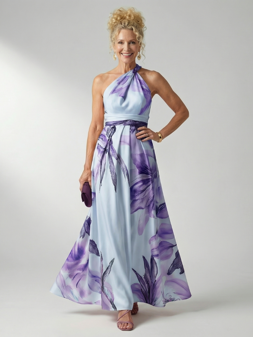 Amiel | Vestido Maxi con Estampado Floral