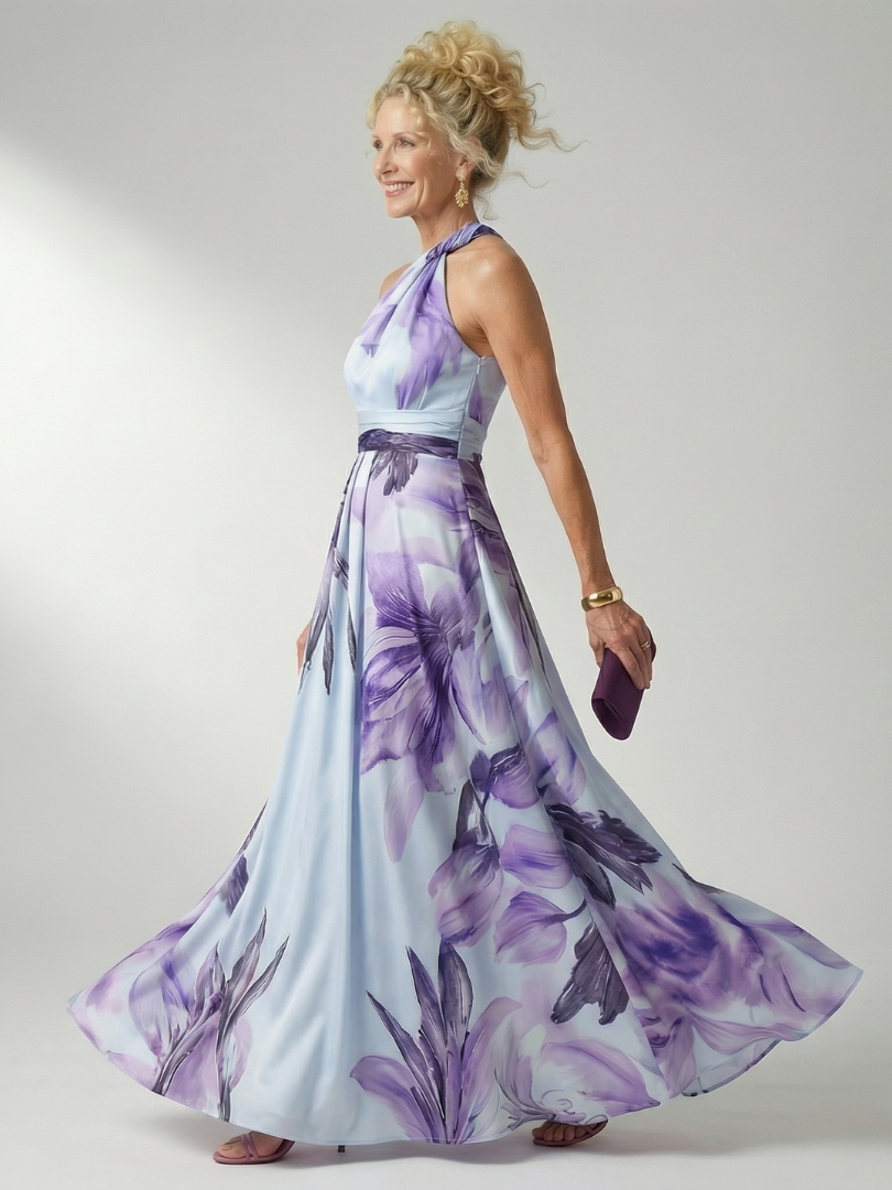 Amiel | Vestido Maxi con Estampado Floral