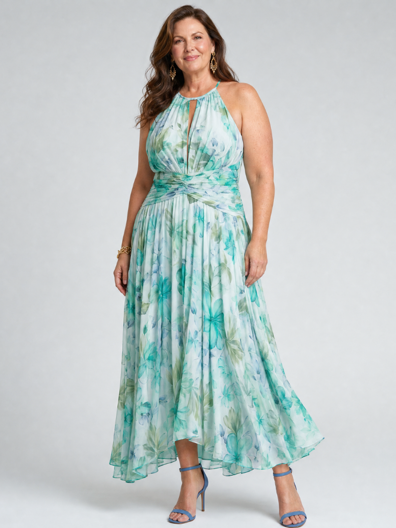 Portia | Vestido Midi Plisado Floral