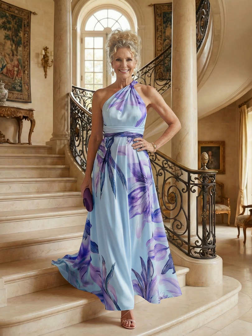 Amiel | Vestido Maxi con Estampado Floral