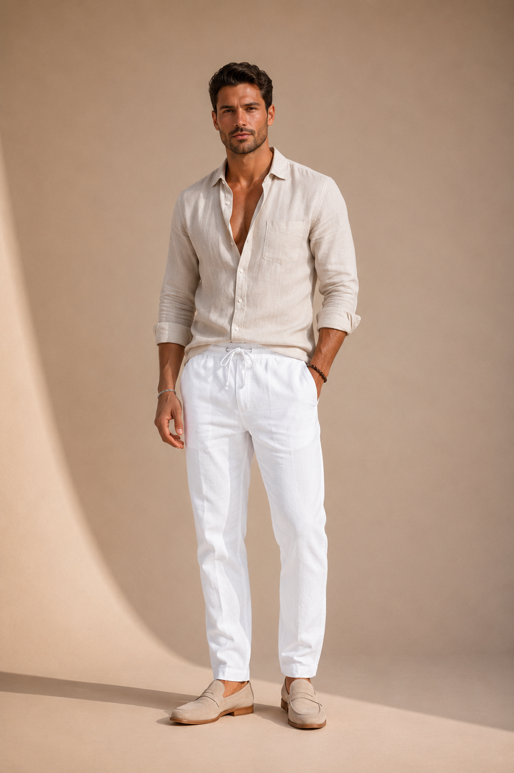Monaco | Pantalones de Playa de Lino