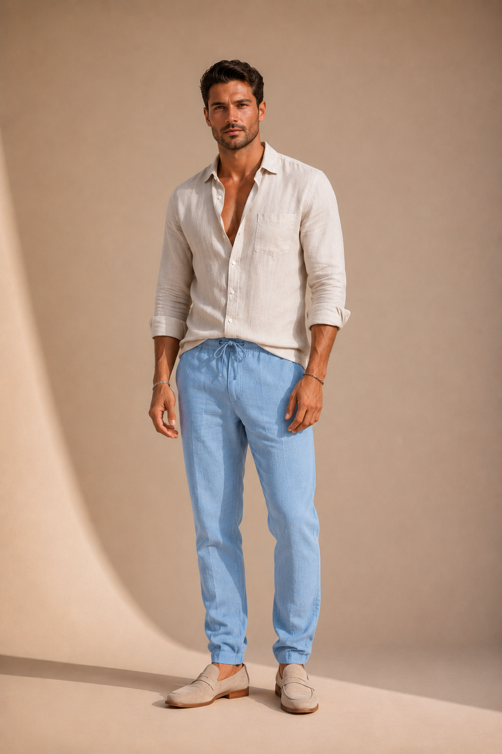 Monaco | Pantalones de Playa de Lino
