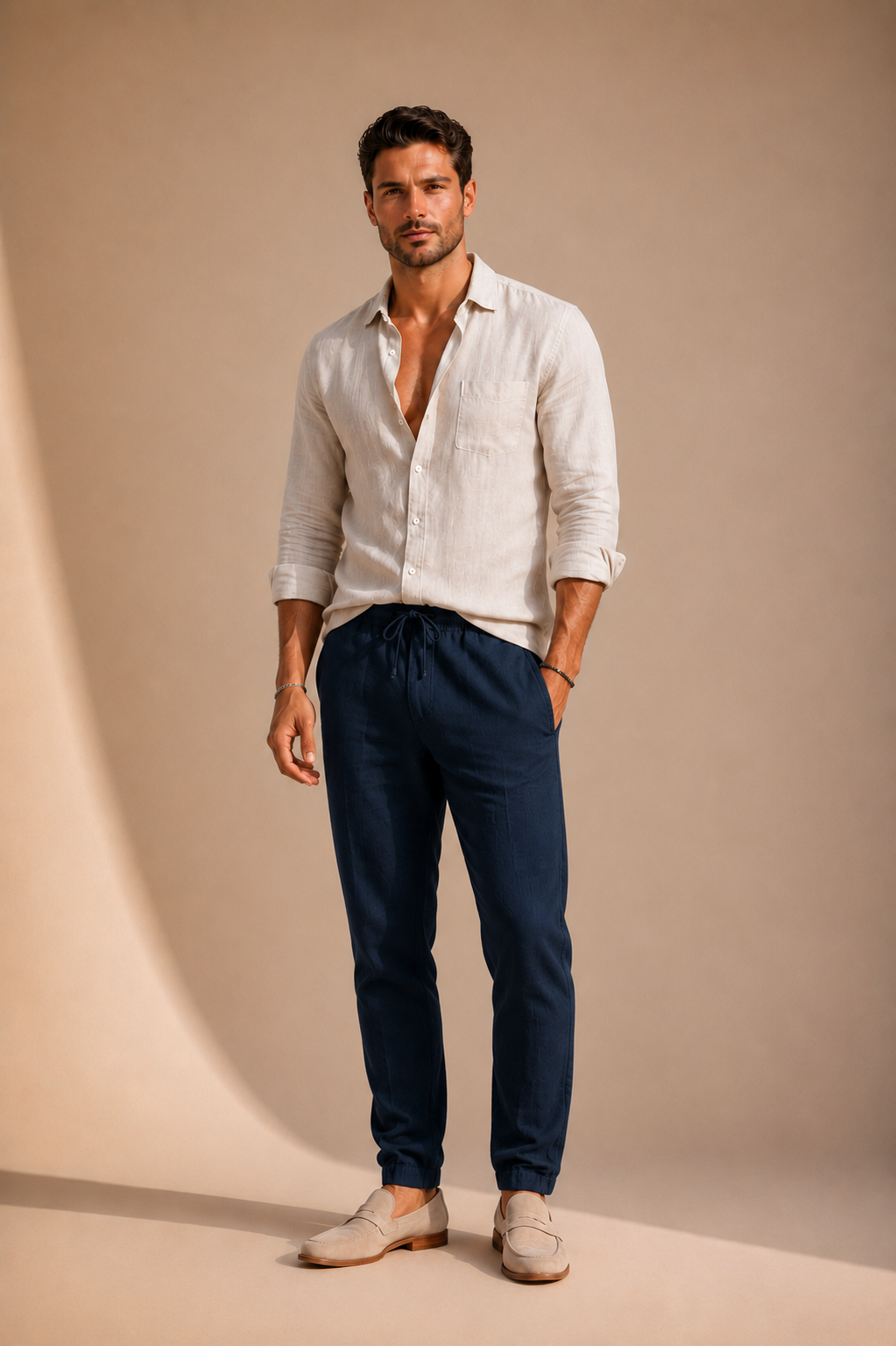 Monaco | Pantalones de Playa de Lino